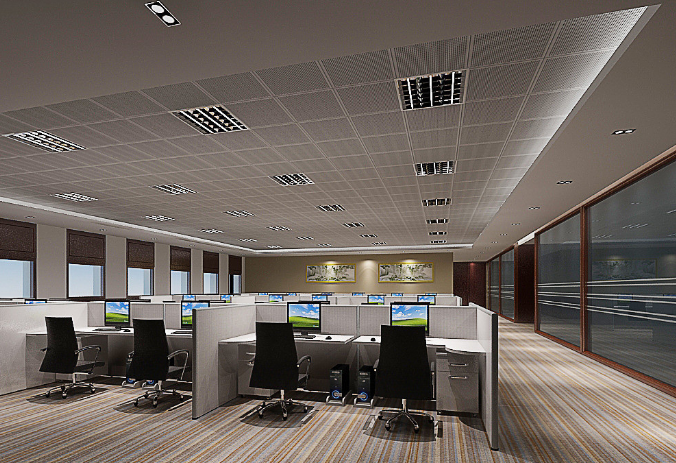 上海辦公室裝修設計:藍色與黃色的搭配 上海辦公室裝修設計:藍色與黃色的搭配