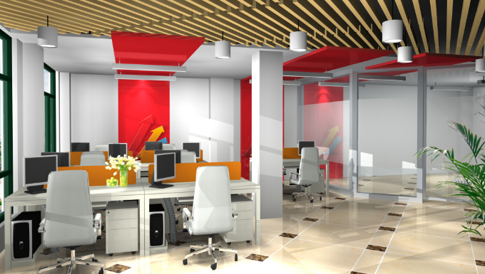 暖色調(diào)格子燈在辦公室裝修設計中的效果分析
