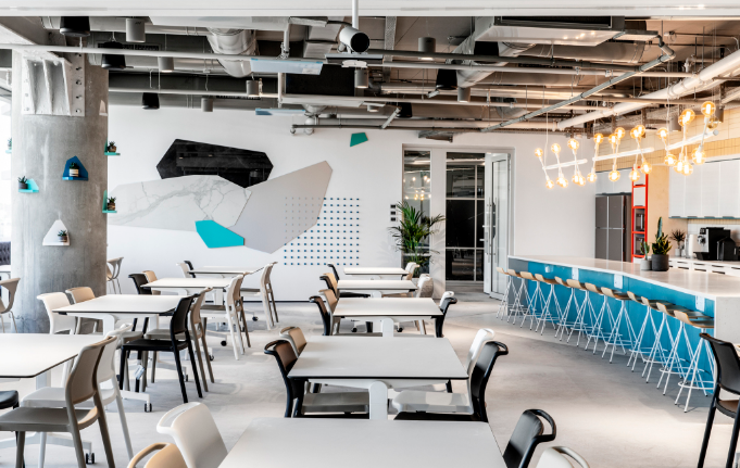 辦公室裝修設(shè)計：藍色與何色搭配為宜？