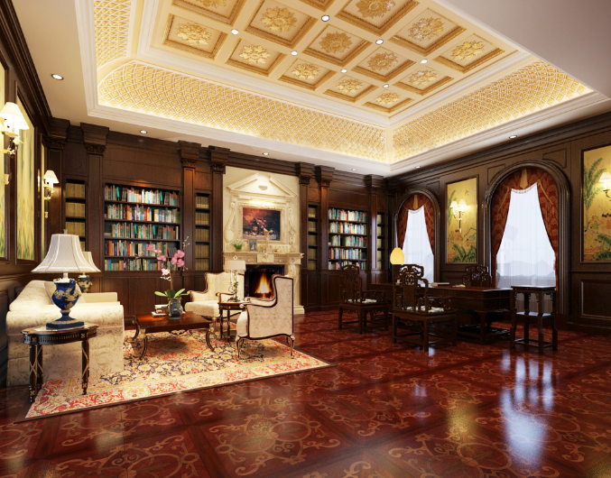 中式辦公室裝修設計：地板材質(zhì)選擇的藝術