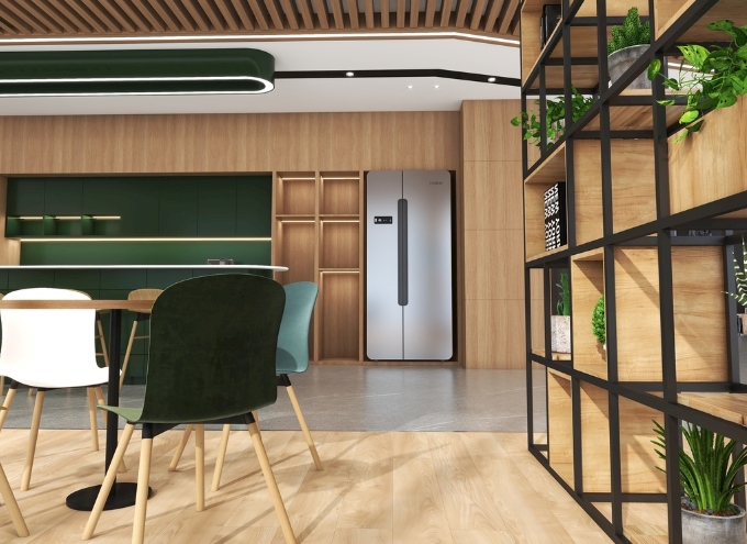 藍(lán)色柜子成辦公室裝修設(shè)計新寵，打造專業(yè)又清新的工作空間！