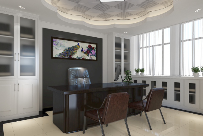 上海辦公室裝修設計：木質屏風巧擺放，營造溫馨高效工作空間