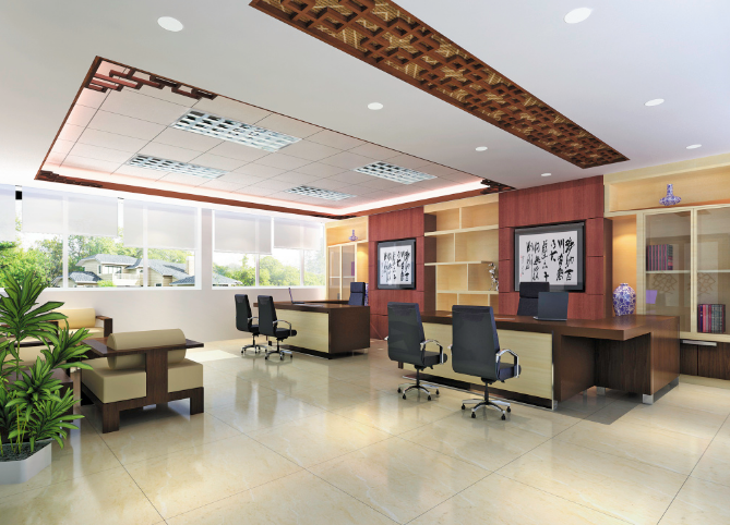 科技智潮引領(lǐng)未來：上海辦公室裝修設(shè)計(jì)，大中班臺(tái)擺放新解